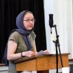 Rachel re-telling the story of Tabitha at RMC on April 29, 2018