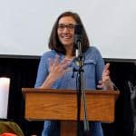 Melissa speaking at RMC on April 8, 2018