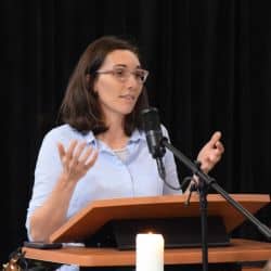 Melissa preaching on October 21, 2018