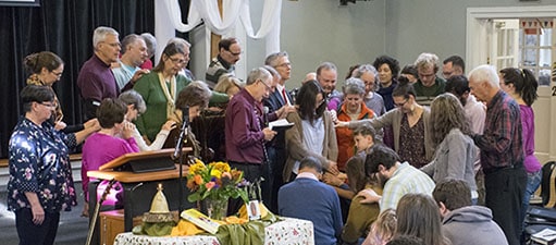 Blessing Melissa at her ordination on Nov. 18, 2018