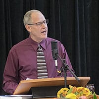 Doug Luginbill preaching at RMC on Nov. 18, 2018