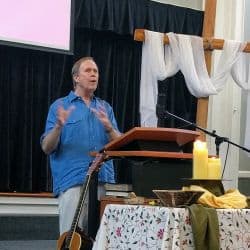 Hans preaching at RMC July 14, 2019