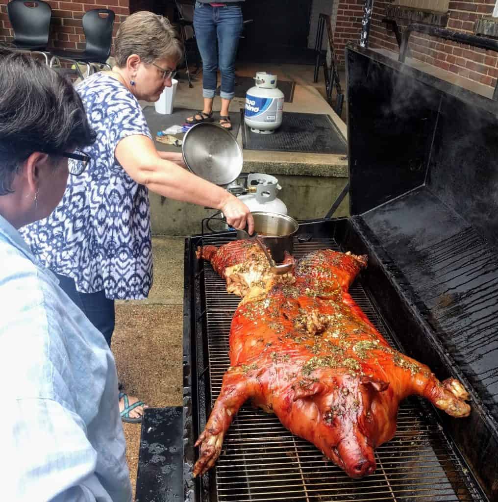 Hog in a roaster