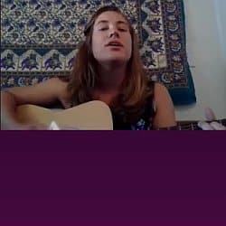 Hannah Barg singing during the June 14, 2020 online service.