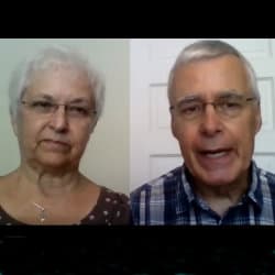 Duane and Lois sharing via Zoom on July 12, 2020