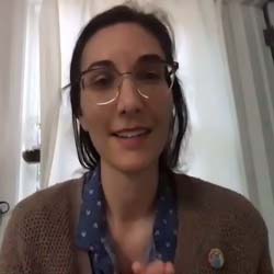 Melissa preaching via Zoom