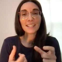 Melissa preaching on Zoom, Feb. 14, 2021