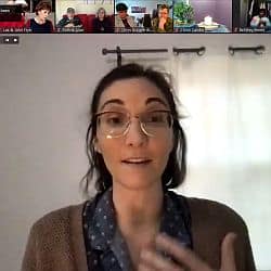 Melissa preaching via Zoom on Fevb. 28, 2021
