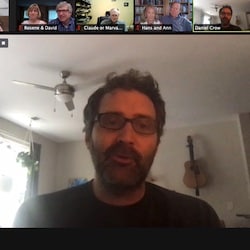 Daniel Crowe preaching on Zoom, June 20, 2021