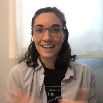 Melissa preaching via Zoom on Jan. 23, 2022