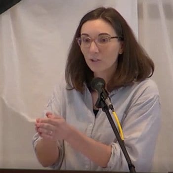 Melissa preaching at RMC on Feb. 13, 2022