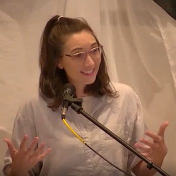 Melissa preaching at RMC on Feb. 27, 2022.