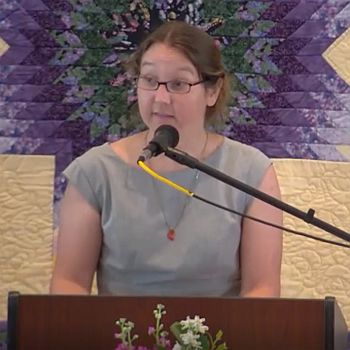 Rachel preaching at RMC on June 26, 2022