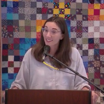 Melissa preaching on October 30, 2022 at Raleigh Mennonite Church