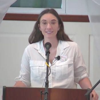 Melissa preaches on Easter at RMC