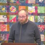 Raleigh Mennonite Church Phil speaking at Raleigh Mennonite on Feb. 2, 2025.